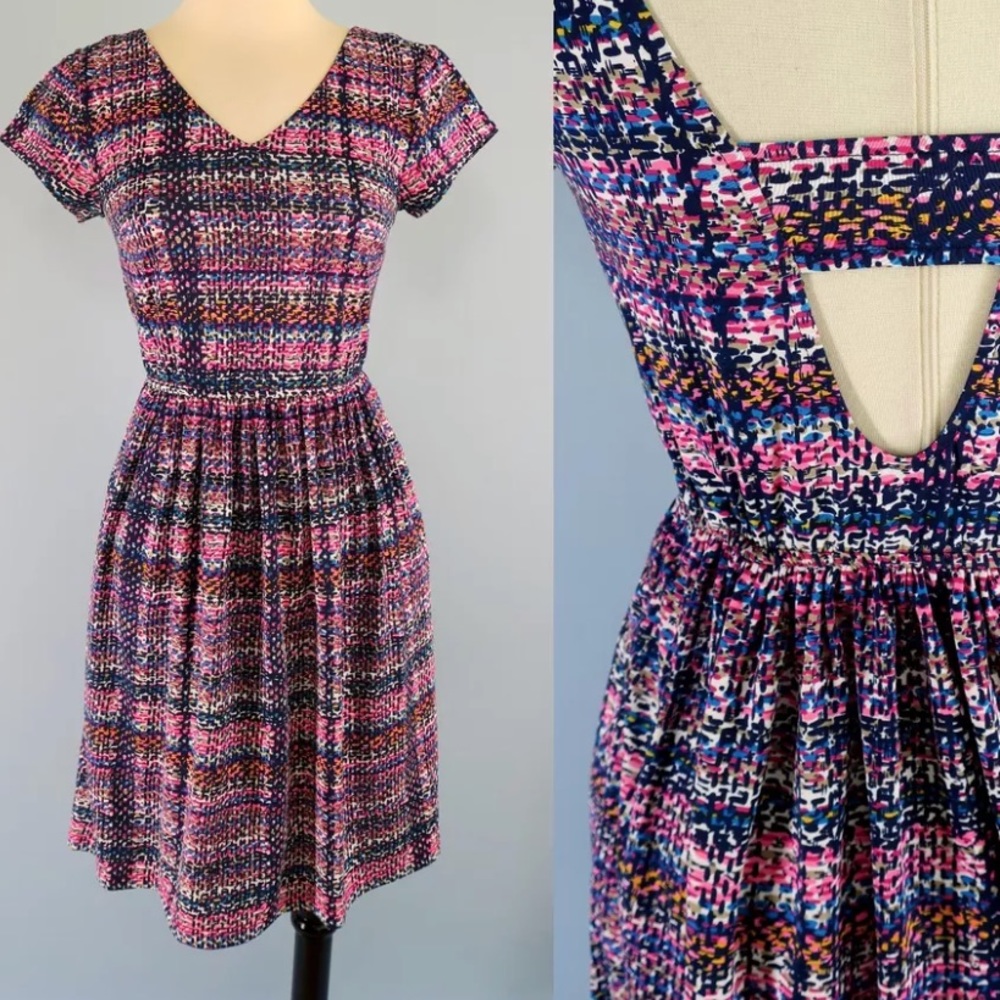 Eshakti Summer Plaid Cutout Dress